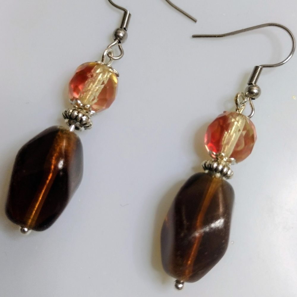 Elegant Beaded Dangle Earrings